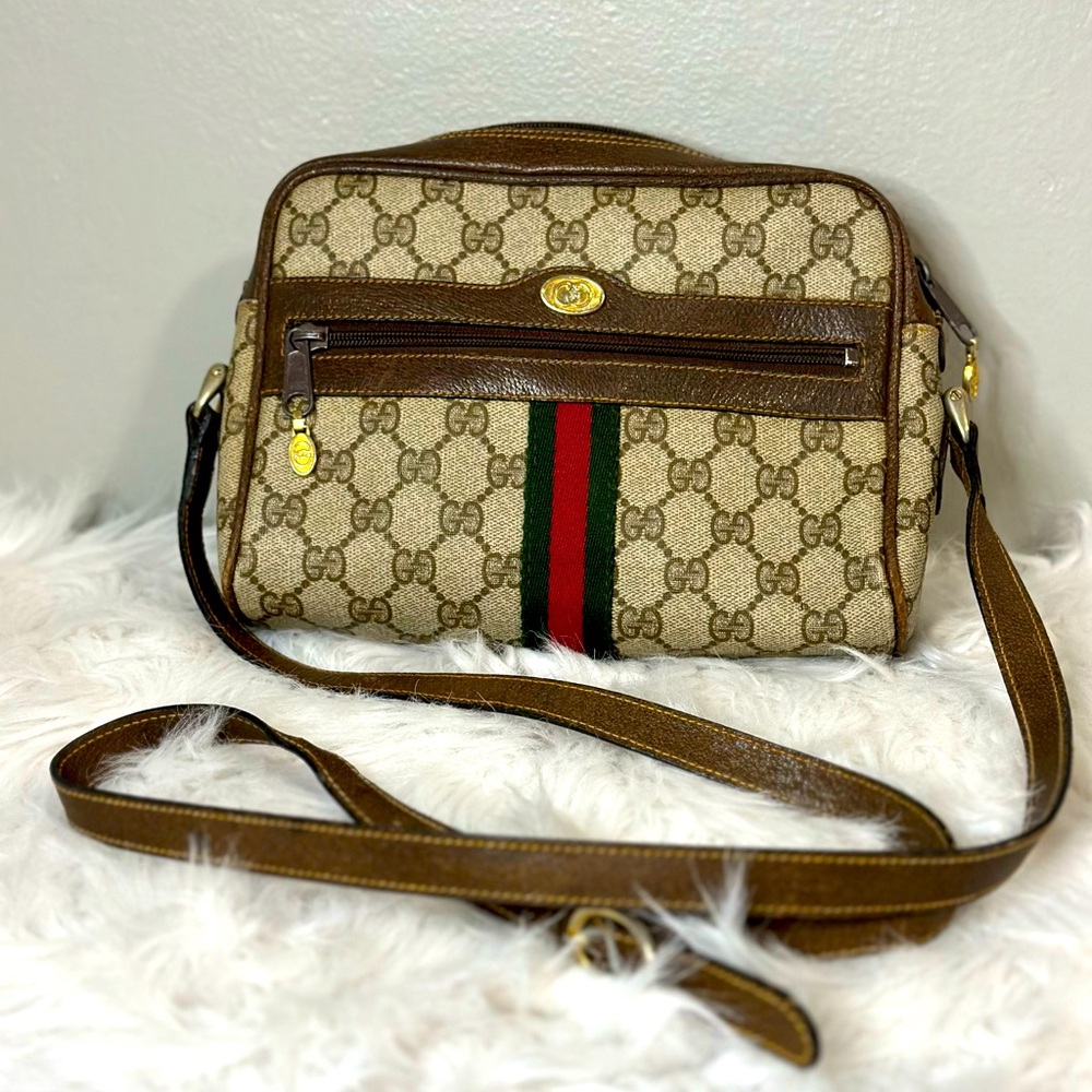 GUCCI VINTAGE OPHIDIA SHERRY LINE CROSSBODY